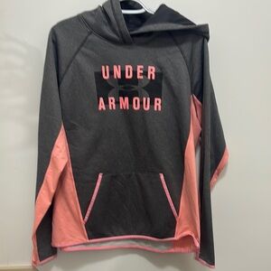 Under Armour Charcoal and Coral Hoodie